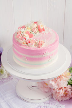 Pink Valentine Cake