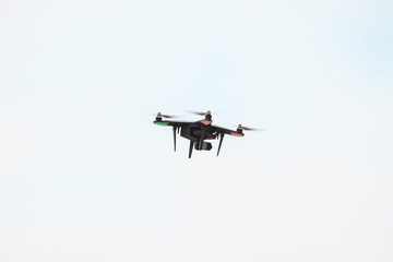 flying drone on the sky