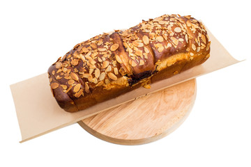 Delicious cake with grated almonds.