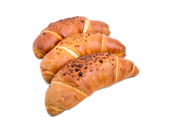 Delicious french croissants for breakfast.