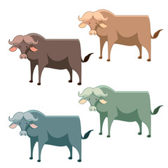 Set of buffalo