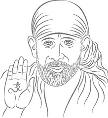 Sai Baba Stipple Effect