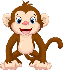Fototapeta premium Cute monkey cartoon