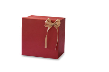 red gift box for someone special on white background