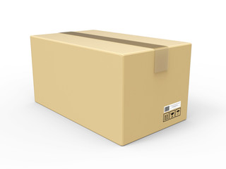 3d render carton box