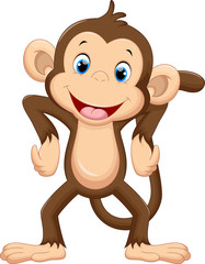 Cute monkey cartoon - 100047090