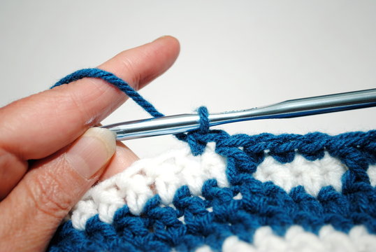 Crochet with Blue & White