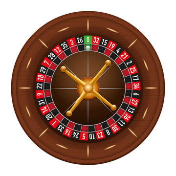Casino gambling roulette wheel 