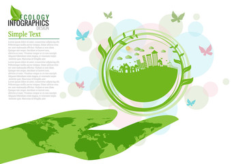 Abstract ecology connection concept background .Vector