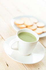 hot matcha latte