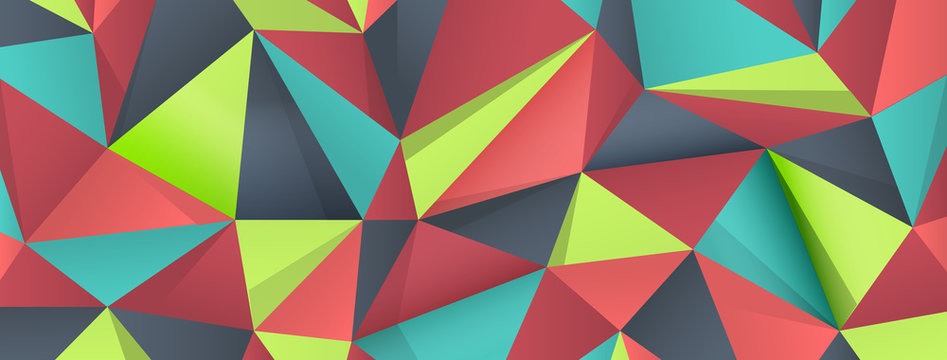 Polygonal colored vector background, wallpaper or banner.