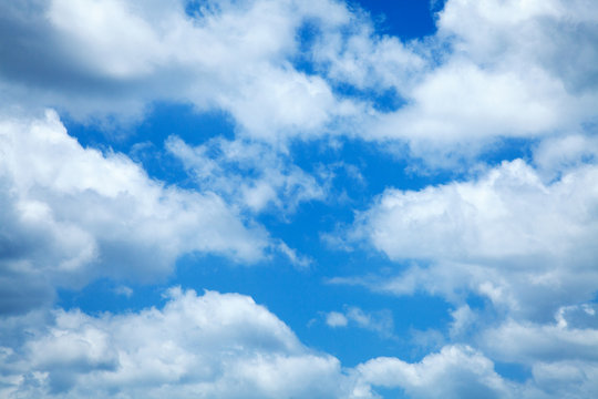 Blue Sky White Clouds Background Cloudy Skies Texture Skyscape P