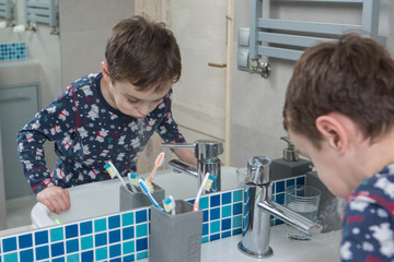 Little Boy Brushing Teeth


