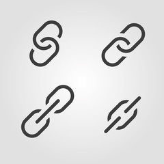 Links icons symbols set
