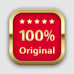 100% original plate in golden frame