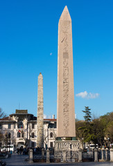Obelisk of Theodosius against cloudy sky