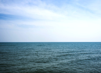 The sea horizon