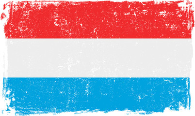 Luxembourg Vector Flag on White