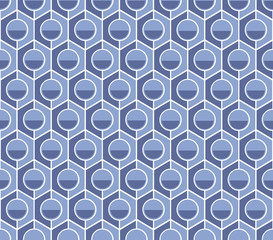 hexagonal textile blue pattern