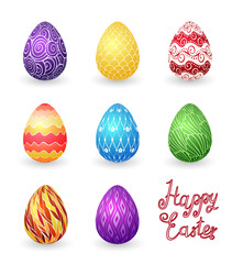 Colored easter eggs