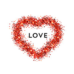 Valentines day glitters illustration.