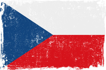 Czech Vector Flag on White