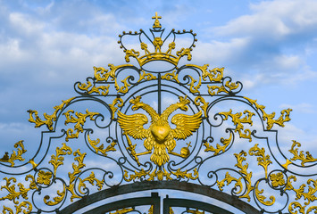 Top of the gate of Catherine Palace. Pushkin near St.-Petersburg, Russia