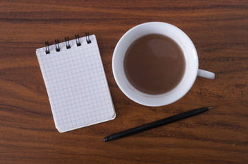 coffee and notebook