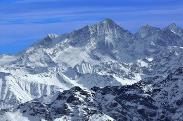 Obraz premium The Weisshorn in the swiss alps in winter
