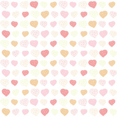Low-poly polygonal background. Valentine's Day. Seamless pattern with geometric hearts. Holiday template. Abstract texture made of triangles. Outline. For wallpaper, web page, surface textures.