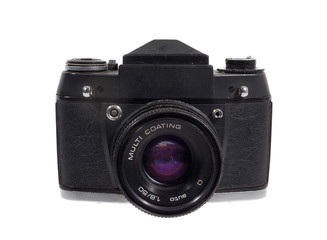 alter antiker fotoapparat mit filmrolle und bildern