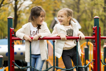 Fototapeta premium Little girl at playground