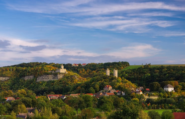 Fototapeta na wymiar Rudelsburg und Saaleck - Rudelsburg and Saaleck castle 02