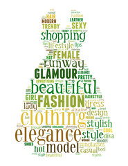 Dress fashion, word cloud concept 6