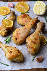 Chicken Legs with Lemon, Garlic and Rosemary