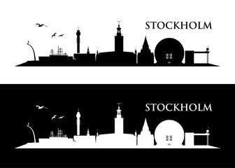 Stockholm skyline - obrazy, fototapety, plakaty