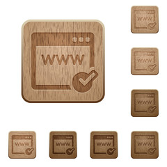 Domain registration wooden buttons