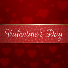 Shiny Valentines Day Ribbon with Text