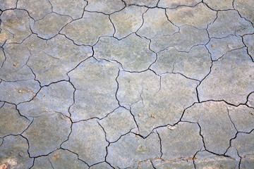 Surface of cracked ground