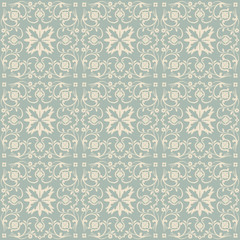 Elegant antique background image of spiral cross flower kaleidoscope pattern.
