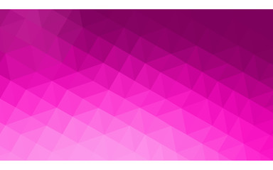 Pink polygonal design illustration, which consist of triangles and gradient in origami style.