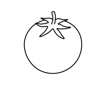 Line icon vegetable tomato