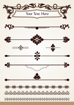 Page dividers, borders and design elements