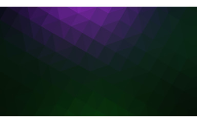 Fototapeta premium Multicolor dark pink, green polygonal design illustration, which consist of triangles and gradient in origami style.