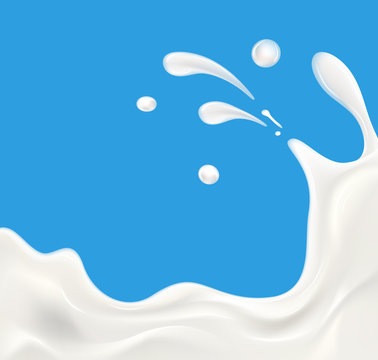 Milk Splash Vector Illustration