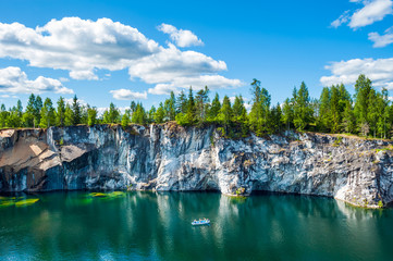 Ruskeala marble quarry, Karelia, Russia - obrazy, fototapety, plakaty
