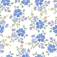 Seamless Patterns with  watercolor flowers