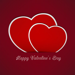 Red Heart paper background
