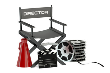 Obraz premium movie, cinema and production concept