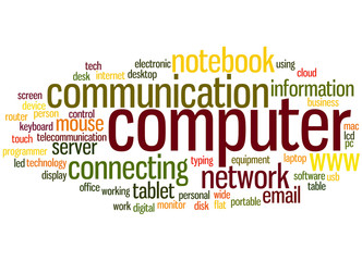 Computer, word cloud concept 3